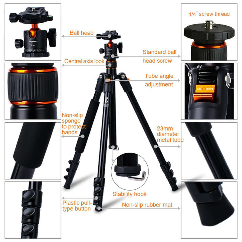 K&F Pro-Lite DSLR Photography Tripod Kit | KF09.080