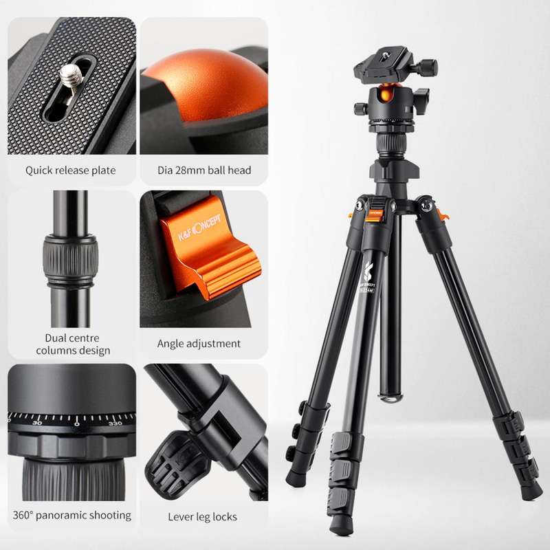 K&F Classic-Compact Entry Level Tripod with Smartphone Mount | KF09.101
