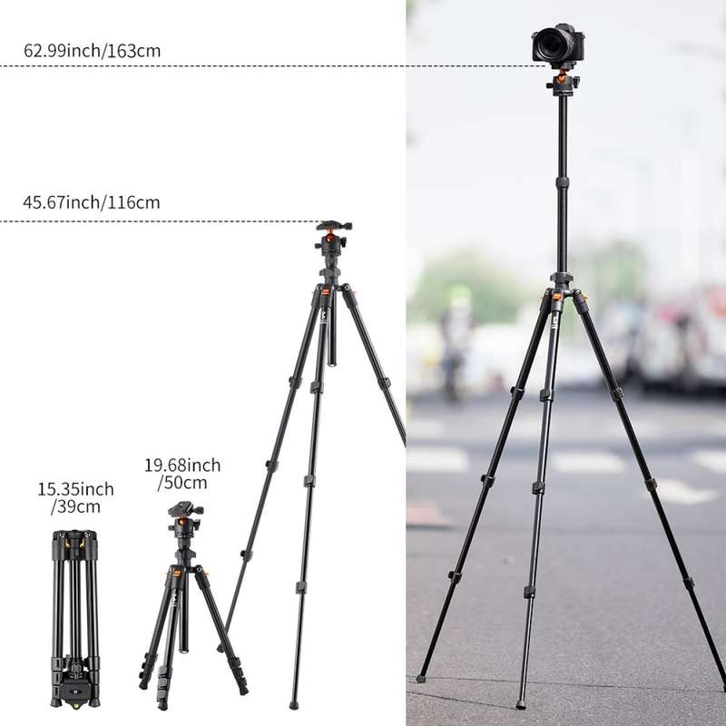 K&F Classic-Compact Entry Level Tripod with Smartphone Mount | KF09.101