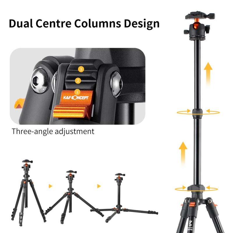 K&F Classic-Compact Entry Level Tripod with Smartphone Mount | KF09.101