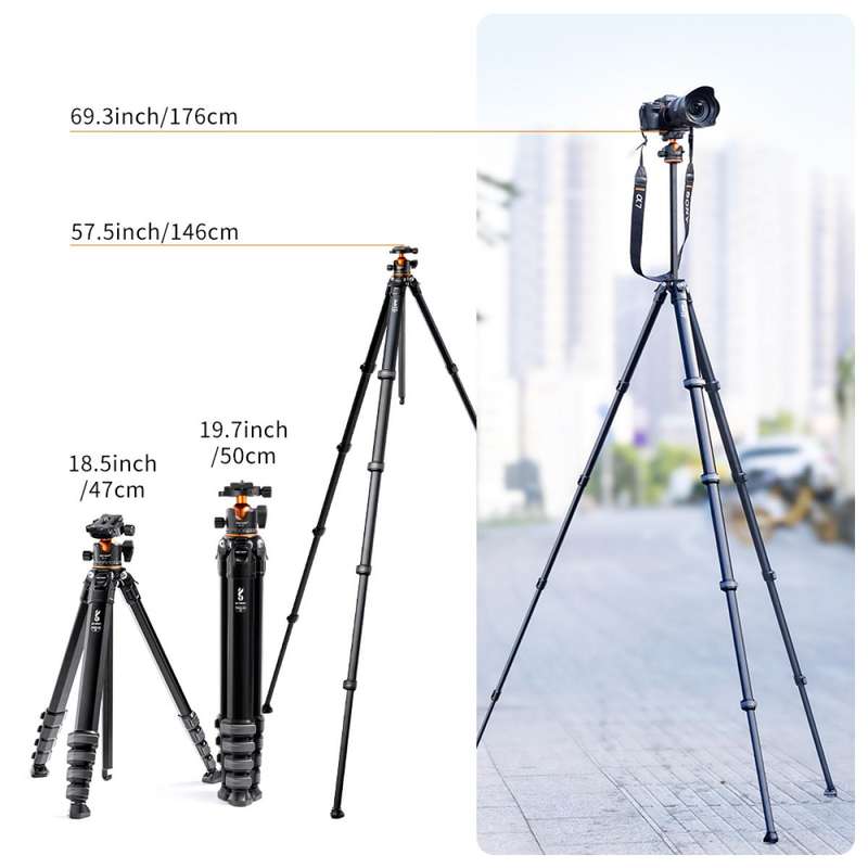 K&F Pro-Traveller Photography Tripod Kit with 35mm Ball Head | KF09.105