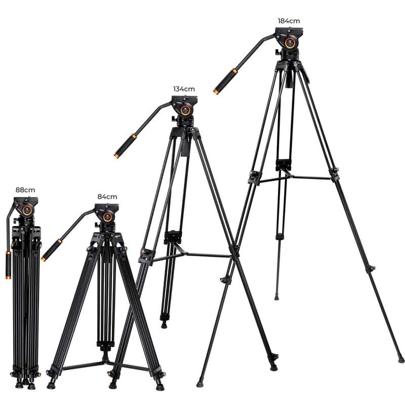 K&F Core-Director Video Tripod with 75mm Bowl and Fluid Head | KF09.121