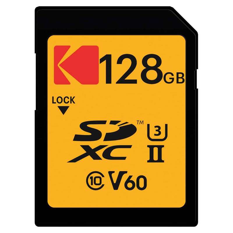 Kodak 256GB SD Card Ultra Pro with UHS-II U3 V60 for 4k or 8k Capture