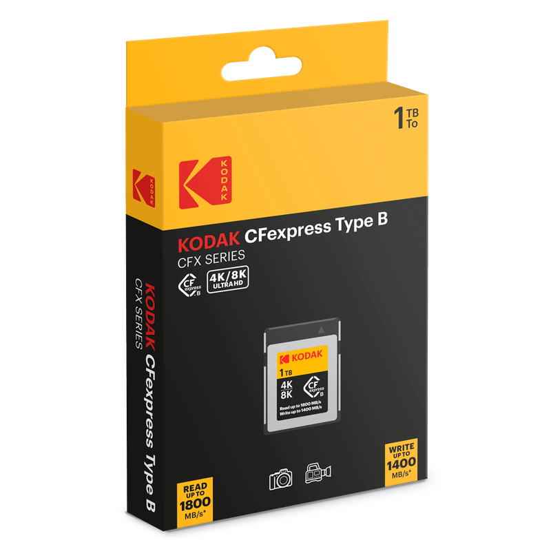 Kodak 1TB CFexpress Type B - CFX Series for 3D or 8k Video Write Speeds