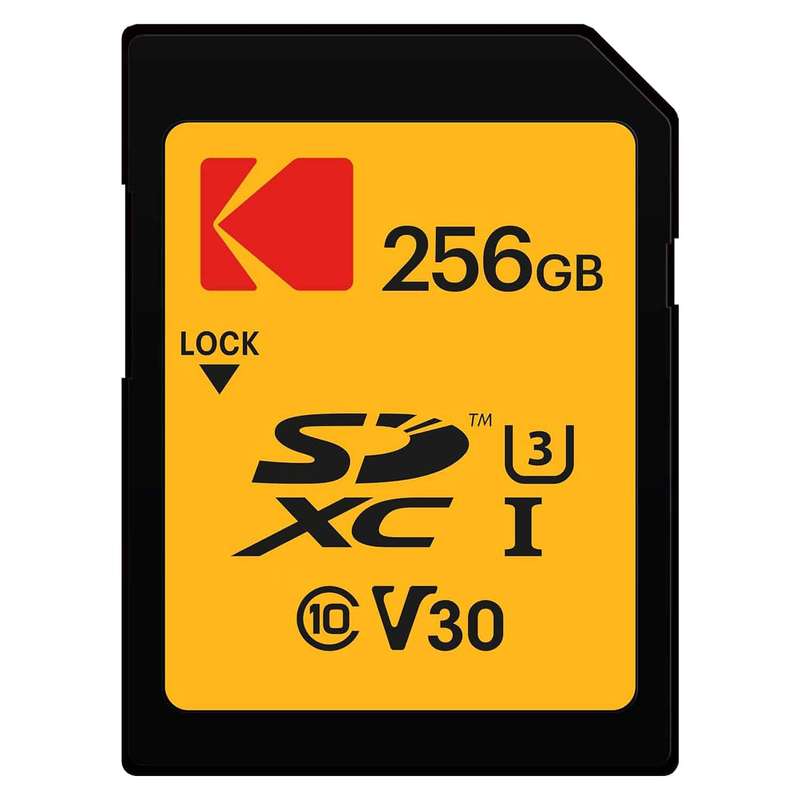 Kodak 256GB SD Card Ultra Performance with UHS-I U3 V30 for 4k Capture