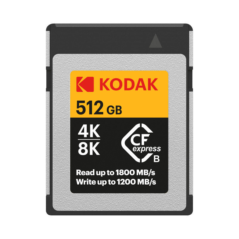 Kodak 512GB CFexpress Type B - CFX Series for 3D or 8k Video Write Speeds