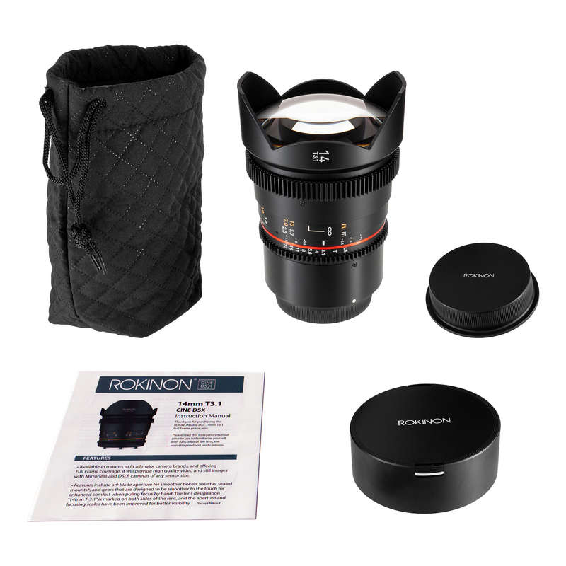 Rokinon 14mm T3.1 Cine DSX Lens for Canon RF Mount Cameras | DSX14-RF