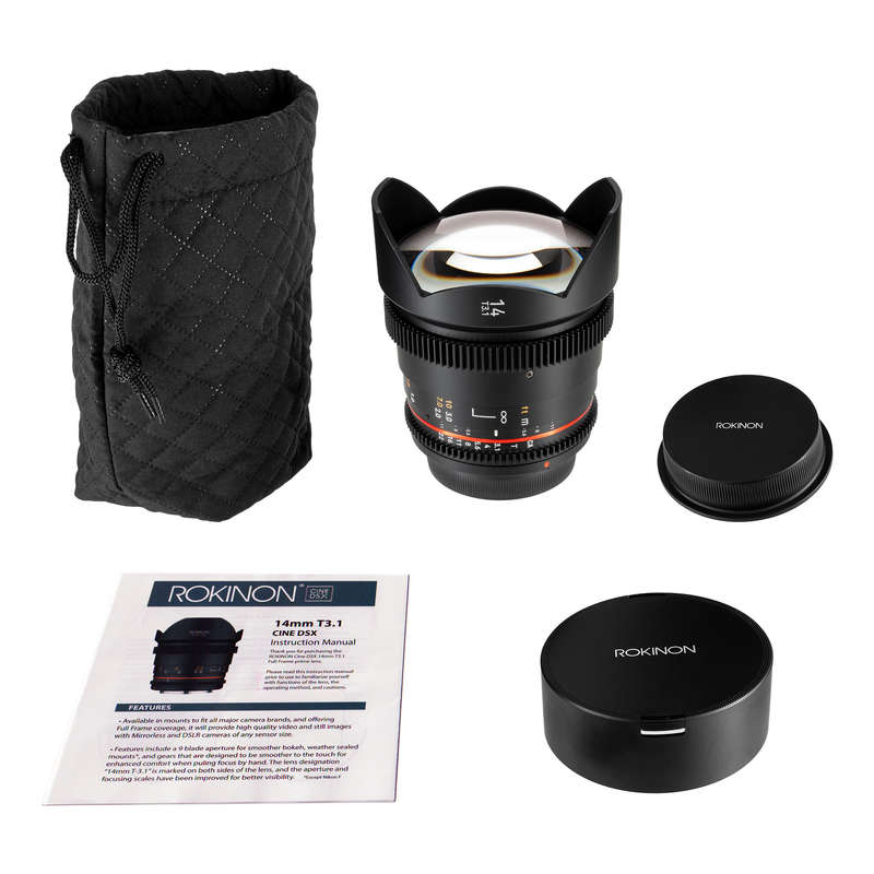 Rokinon 14mm T3.1 Cine DSX Lens for Canon RF Mount Cameras | DSX14-RF