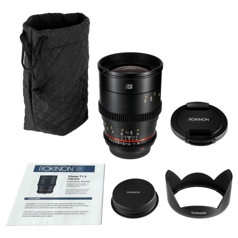 Rokinon 35mm T1.5 Cine DSX Lens for Canon RF Mount Cameras | DSX35-RF