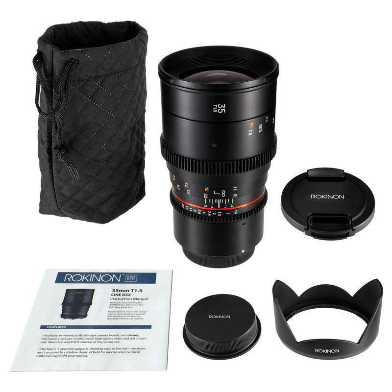 Rokinon 35mm T1.5 Cine DSX Lens for Canon RF Mount Cameras | DSX35-RF