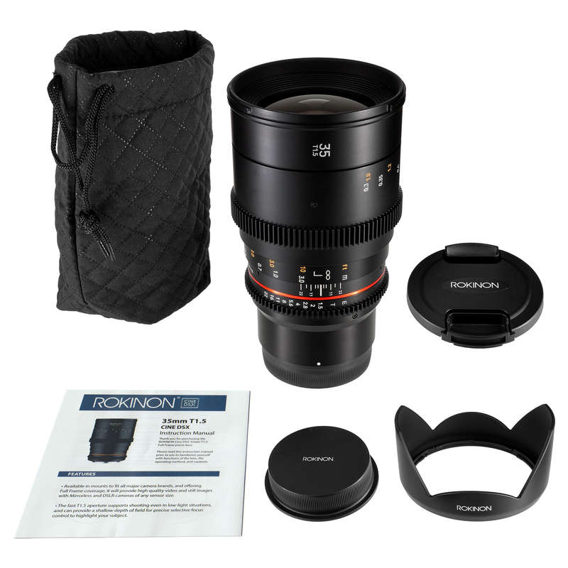 Rokinon 35mm T1.5 Cine DSX Lens for Sony E Mount Cameras | DSX35-NEX