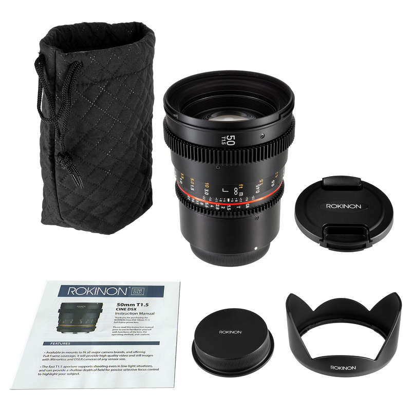 Rokinon 50mm T1.5 Cine DSX Lens for Canon RF Mount Cameras | DSX50-RF