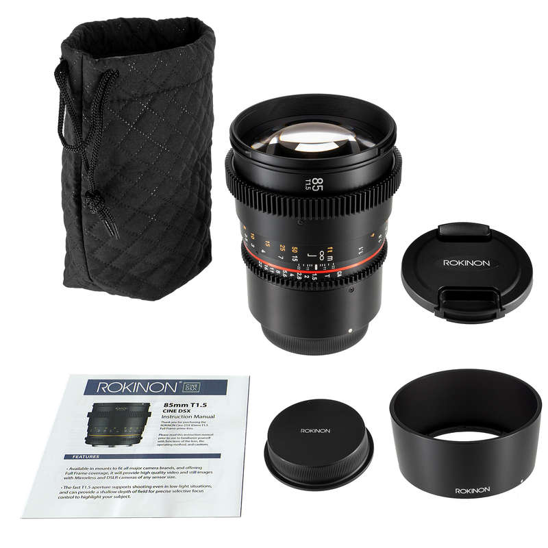 Rokinon 85mm T1.5 Cine DSX Lens for Canon RF Mount Cameras | DSX85-RF