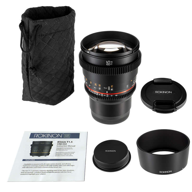 Rokinon 85mm T1.5 Cine DSX Lens for Canon RF Mount Cameras | DSX85-RF