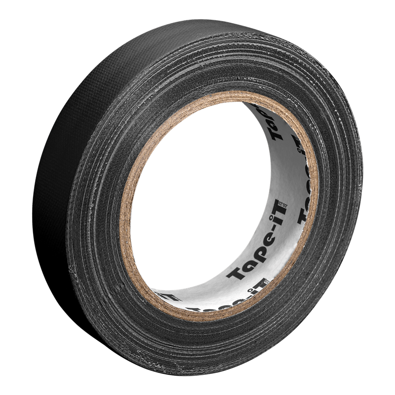 Tape-iT 5 Pack of Black Gaffer Tape Rolls 24mm x 25m | Ti2425BG5