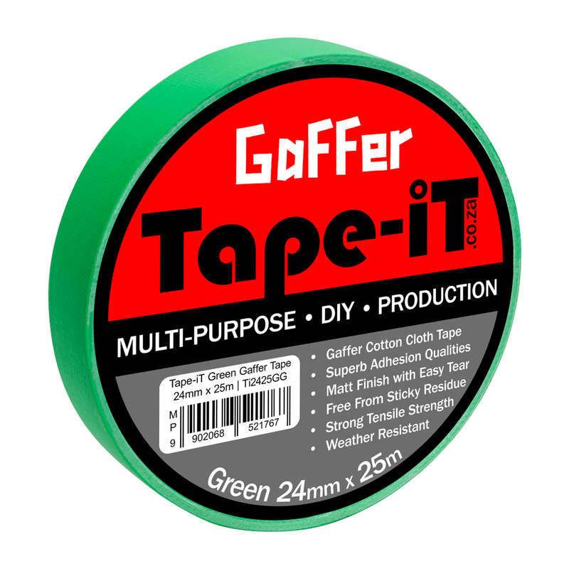 Tape-iT 5 Pack with 5 Colours of 1inch Gaffer Tape 24mm x 25m | Ti2425CPG