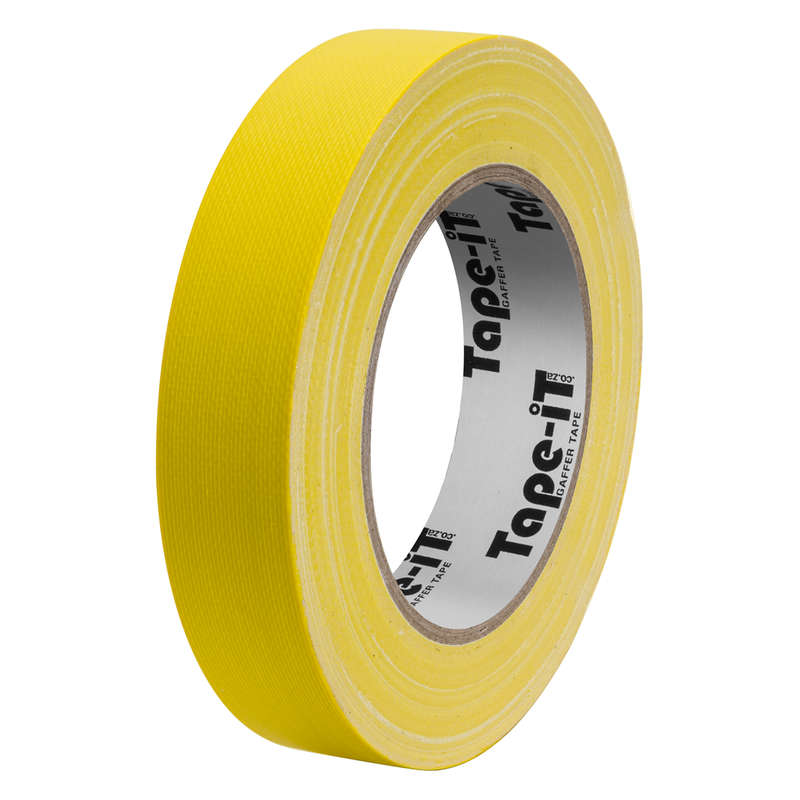 Tape-iT 3 Pack of Yellow Gaffer Tape Roll 24mm x 25m | Ti2425YG3