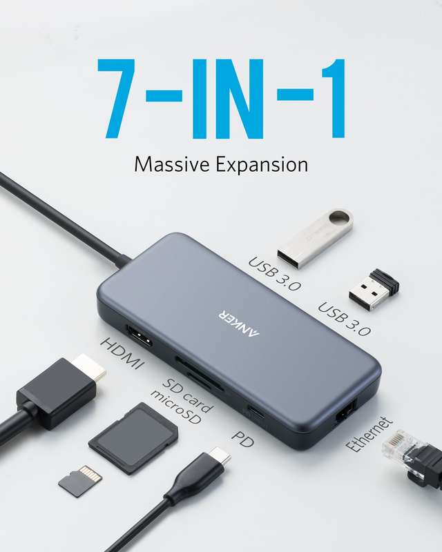 Anker PowerExpand+ 7-in-1 USB-C PD Ethernet Hub