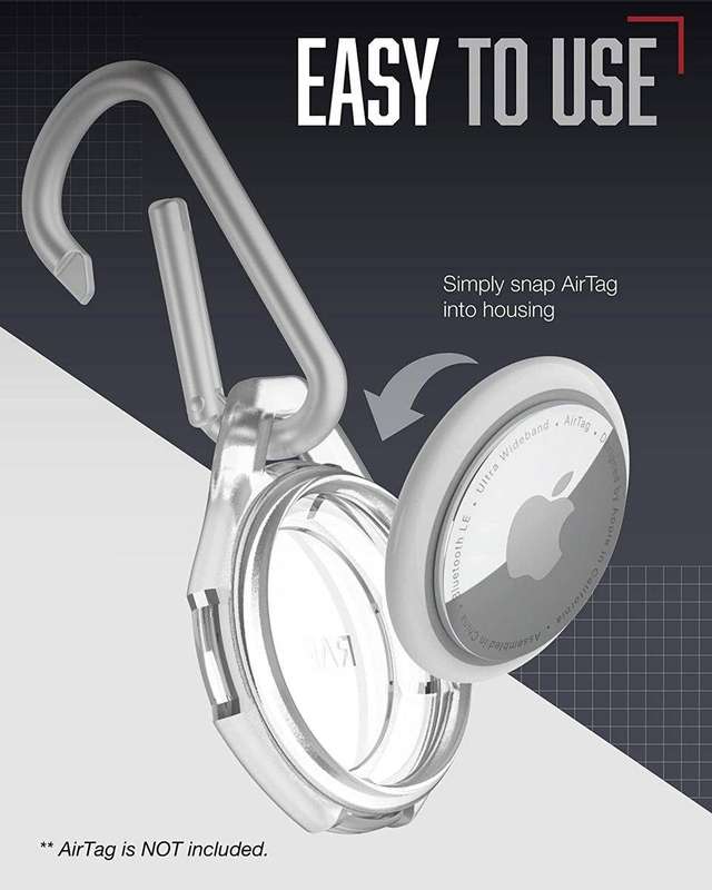 Raptic Earth AirTag Case - Clear