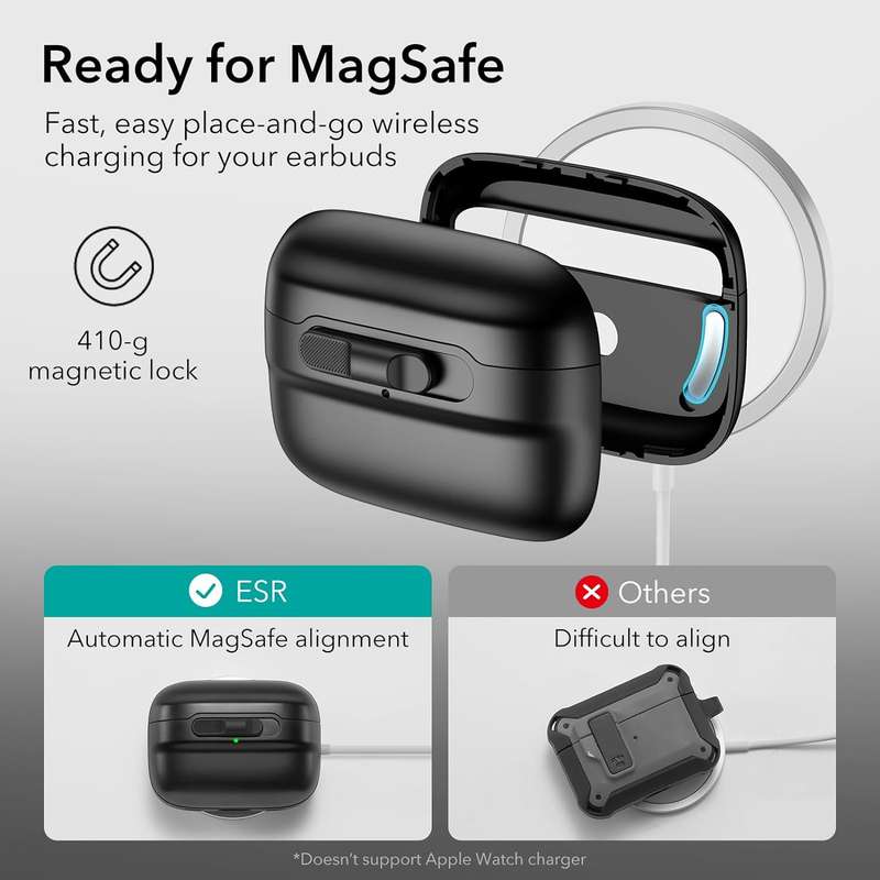 ESR AirPods Pro Pulse Magnetic Lock Case (HaloLock) - Black