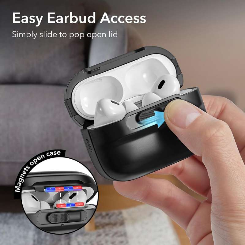 ESR AirPods Pro Pulse Magnetic Lock Case (HaloLock) - Black