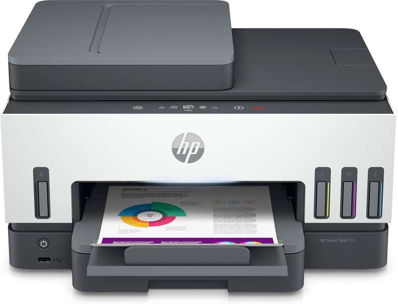 HP SMART TANK 790-PRINT, SCAN, COPY AND FAX-UP TO:15/9 PPM; AUTOMATIC DUPLE; AUTOMATIC DOCUMENT F...