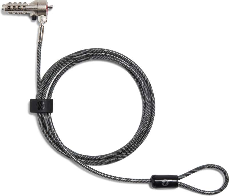 HP NANO COMBINATION CABLE LOCK 49 X 18 X 9 MM; 8 MM (DIAMETER) ONE-YEAR LIMITED WARRANTY