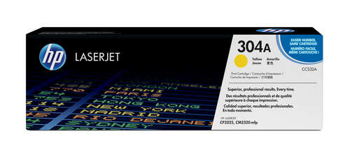 HP 304A COLOR LASERJET CP2025 YELLOW PRINT TONER CARTIDGE PRINTS APPROXIMATELY 2 800 PGS USING TH...