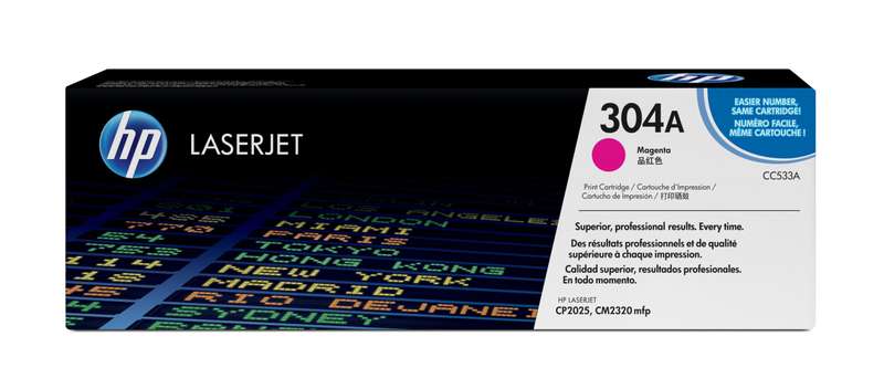 HP 304A COLOR LASERJET CP2025 MAGENTA PRINT TONER CARTRIDGE PRINTS APPROXIMATELY 2 800 PGS USING ...