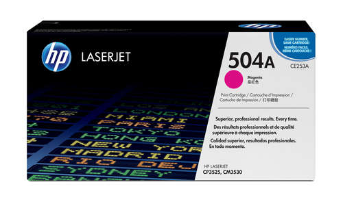 HP 504A CP3525/CM3530 MFP MAGENTA PRINT TONER CARTRIDGE PRINTS APPROXIMATELY 7 000 PGS USING ISO/...
