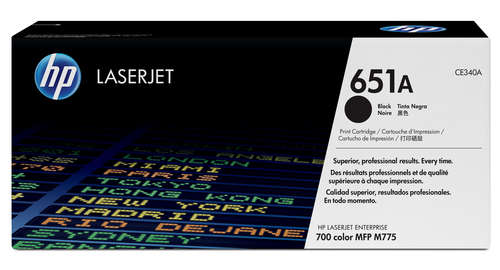 HP 651A LASEJET ENTERPRISE 700 COLOR MFP M775 SERIES BLACK PRINT TONER CARTRIDGE