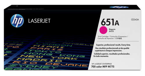 HP 651A LASERJET ENTERPRISE 700 COLOR MFP M775 SERIES MAGENTA PRINT TONER CARTRIDGE