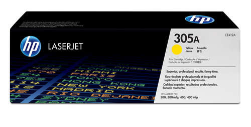 HP 305A YELLOW LASERJET TONER CARTRIDGE FOR LASERJET PRO 300 AND 400 COLOR SERIES