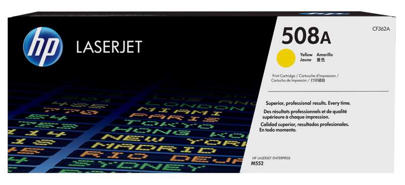 HP 508A YELLOW LASERJET ENT M552/M553 TONER CARTRIDGE YIELD 5000 PGS