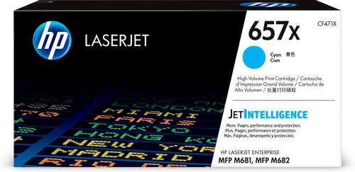 HP 657X HIGH YIELD CYAN ORIGINAL LASERJET TONER
