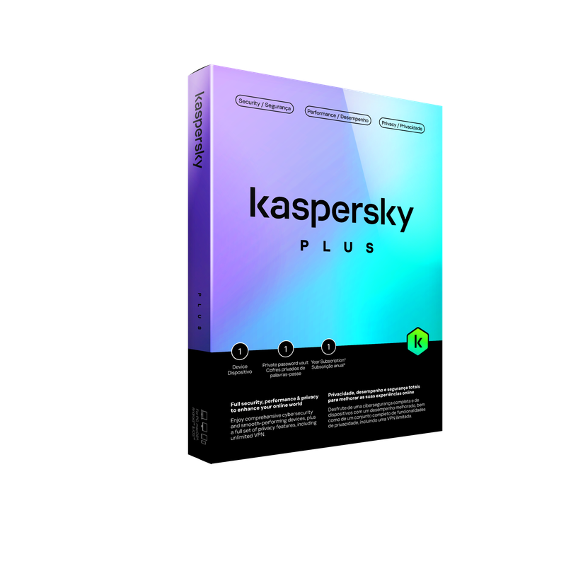 KASPERSKY PLUS - 3 DEVICES - 1 YEAR - PAP DVD - NO CD