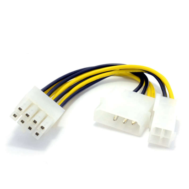 MOLEX 4 PIN TO 4PIN + 8PIN CPU