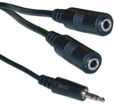 STEREO MALE TO X2 FEMALE HEADSET