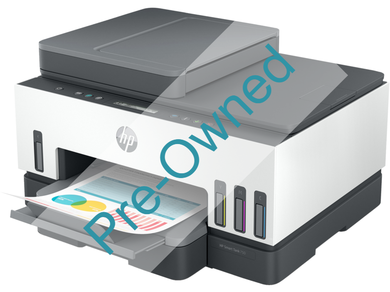 CPO HP SMART TANK 750-PRINT, SCAN, COPY-UP TO: 15/9 PPM; AUTOMATIC DUPLEX; 250-SHEETS CLOSE TRAY;...