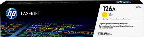 HP 126A LASERJET CP1025 YELLOW PRINT TONER CARTRIDGE PRINTS APPROXIMATETLY 1 000 PGS USING THE IS...