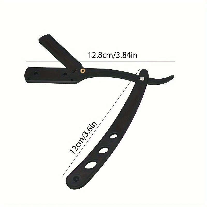 Foldable Hair Blade Barber Straight Razor & 10 Blades