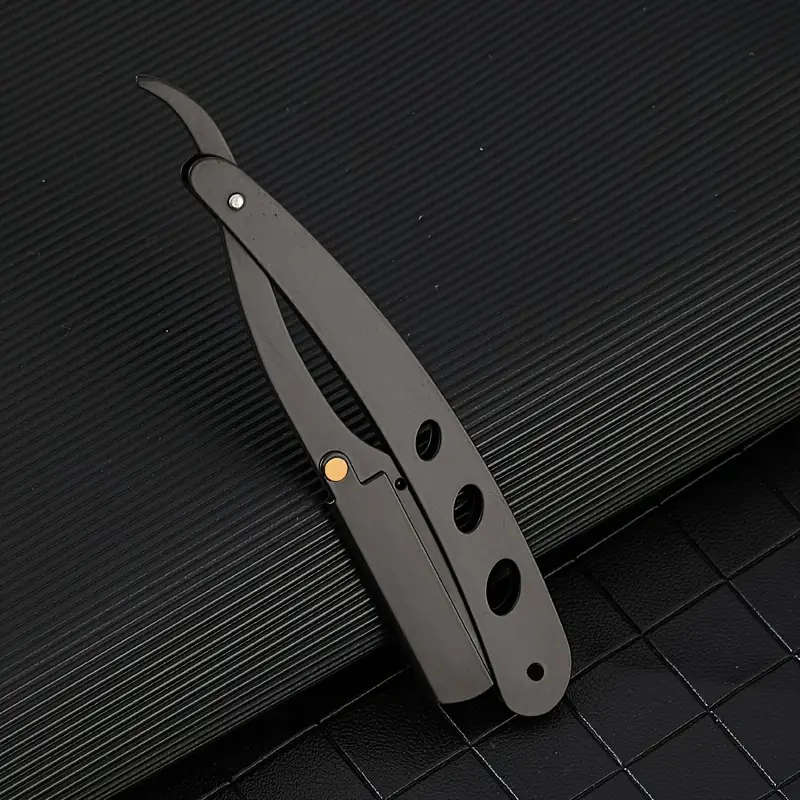 Foldable Hair Blade Barber Straight Razor & 10 Blades