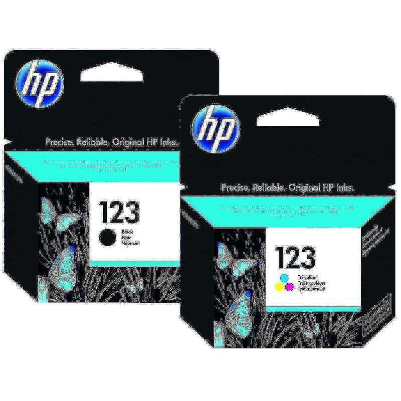 Hp Original 123 Black & Tri-Colour Ink Cartridge Combo