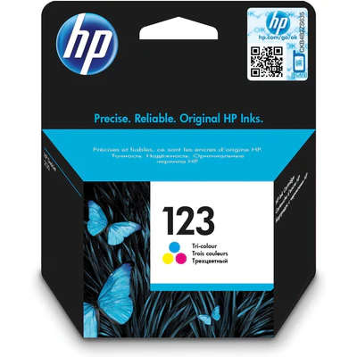 Original HP F6V16AE Tri-Colour Ink Cartridge 123