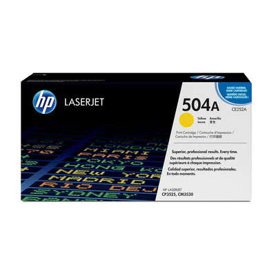 Hp CM3530 CP3525 Original Yellow Toner Cartridge 504A
