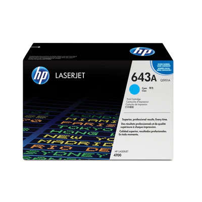 HP 643A Cyan Q5951A LaserJet Toner Cartridge for laserJet 4700 series