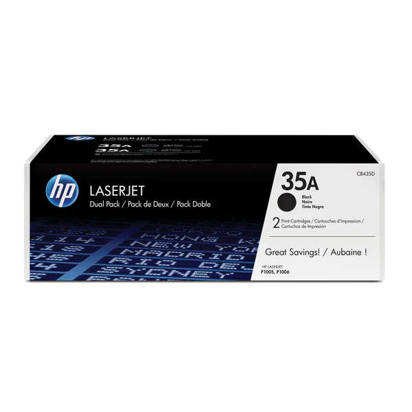 HP P1005,P1006 Original 2-Pack Black Toner Cartridges CB435A/35A