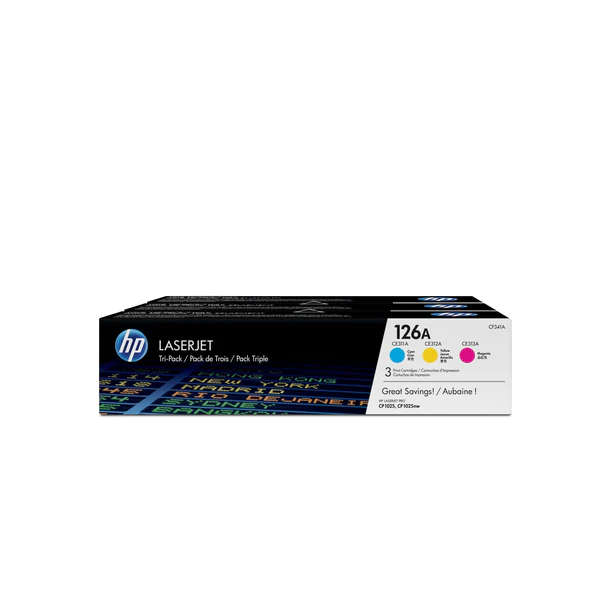 HP CP1025, M275nw Original Tri-Color Toner Cartridge 126A