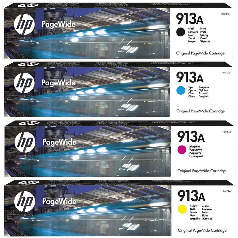 Original HP 913A CMYK Multipack Ink Cartridges