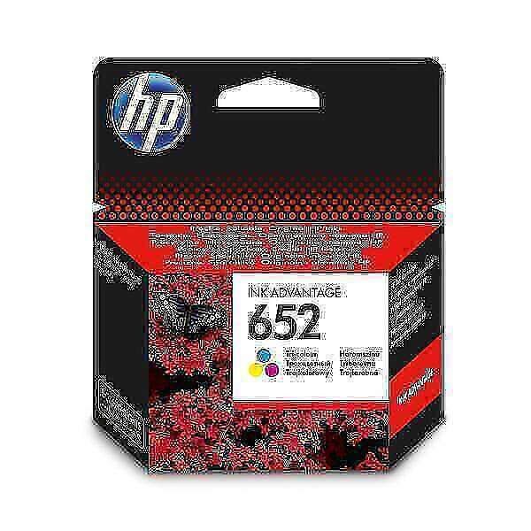 Original HP F6V24AE Tri-Colour Ink Cartridge 652